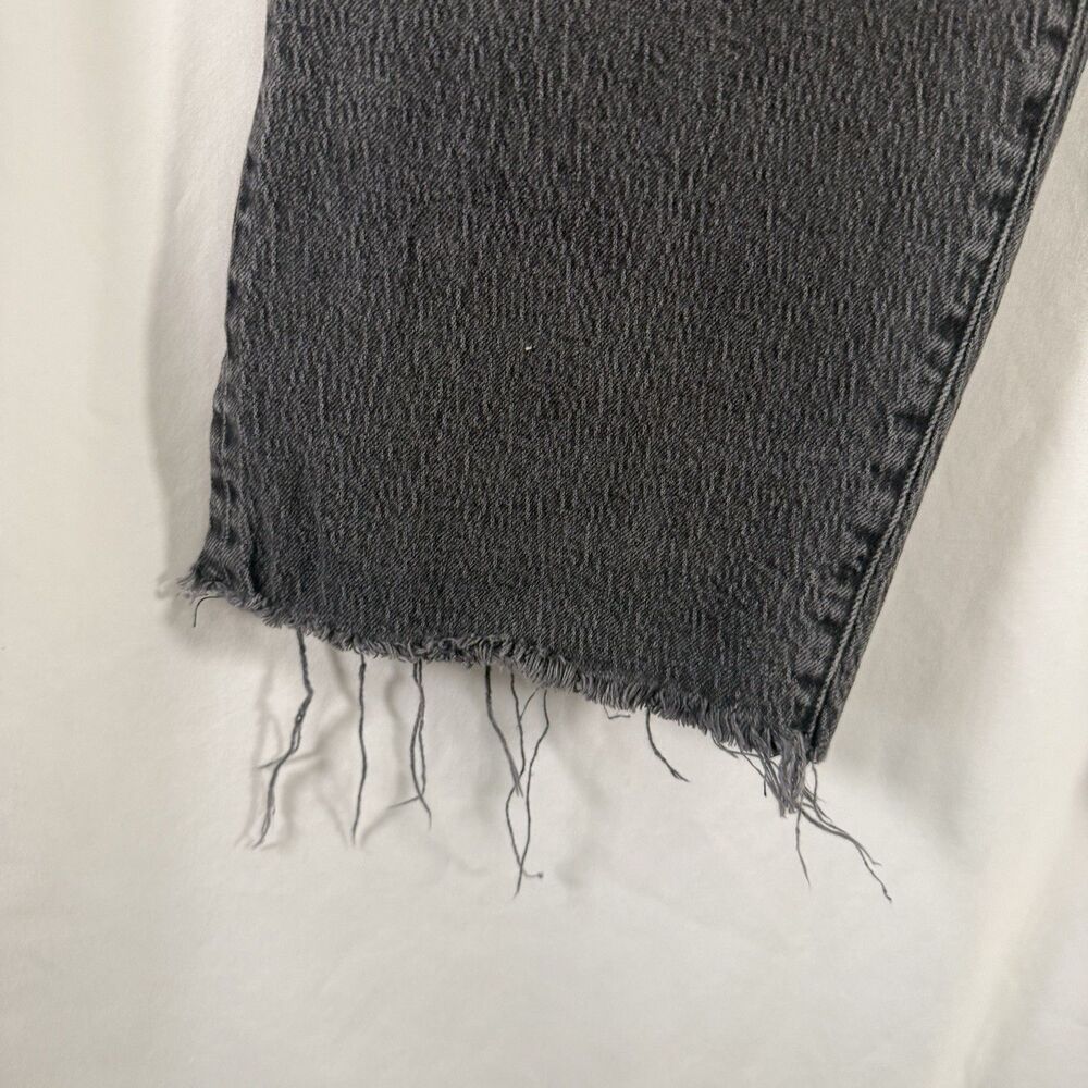 Madewell Curvy Perfect Vintage Straight Jeans Women's 32 Grey Black Wash High Ri - Picture 4 of 11